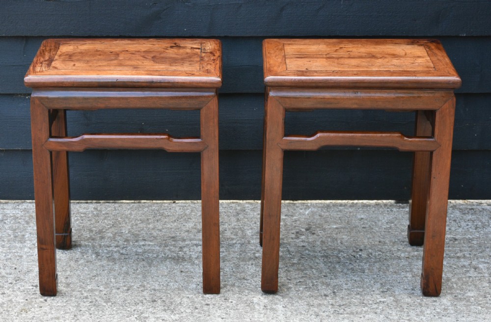 Lovely Pair Of Chinese Rosewood Side Tables C.1900