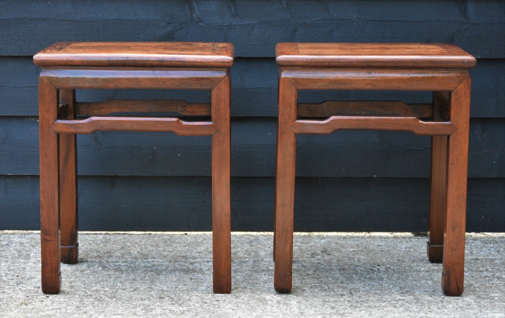 Lovely Pair Of Chinese Rosewood Side Tables C.1900 View II