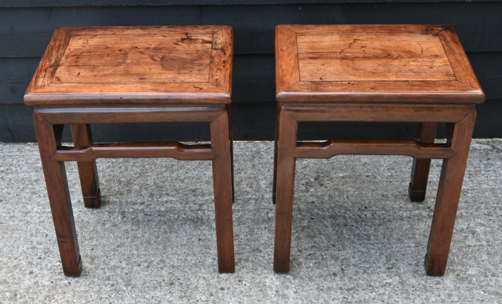 Lovely Pair Of Chinese Rosewood Side Tables C.1900 View III