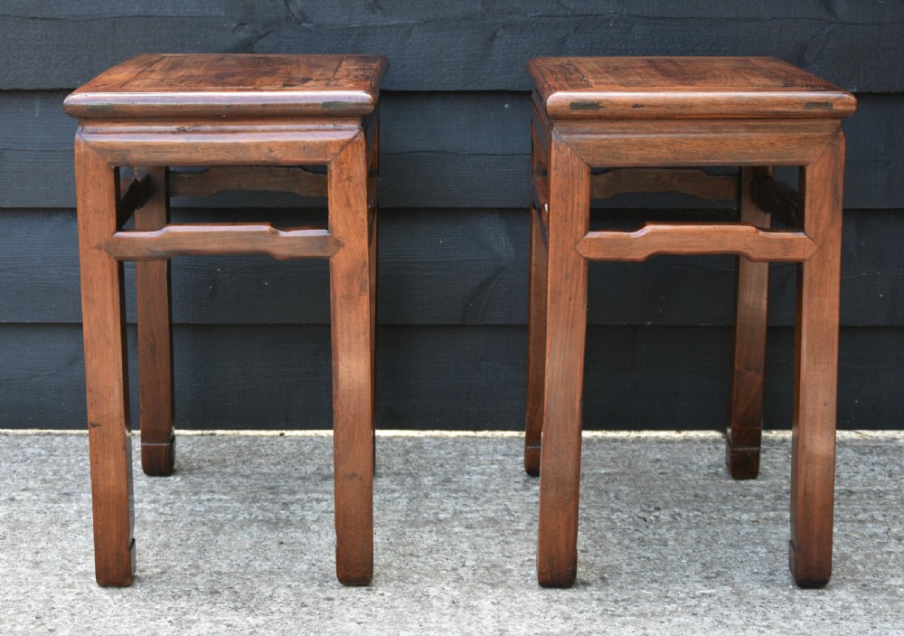 Lovely Pair Of Chinese Rosewood Side Tables C.1900 View IV