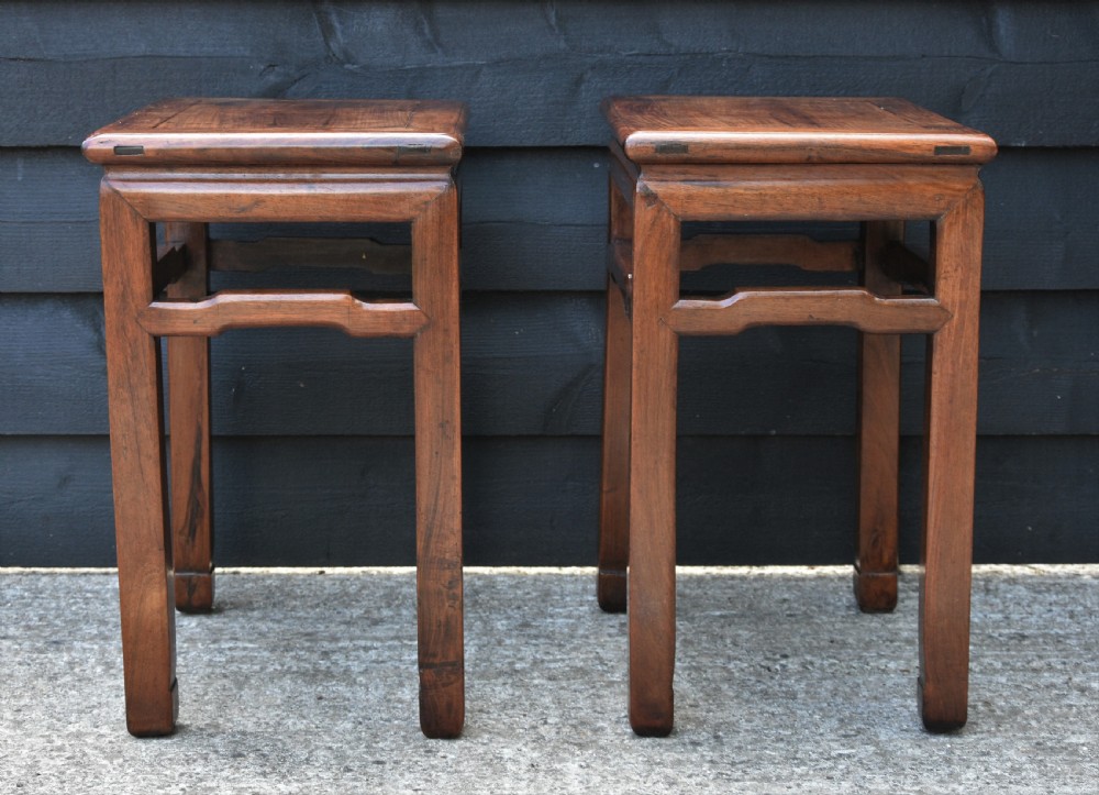 Lovely Pair Of Chinese Rosewood Side Tables C.1900 View VI