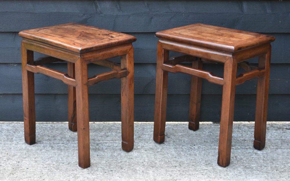 Lovely Pair Of Chinese Rosewood Side Tables C.1900 View VII