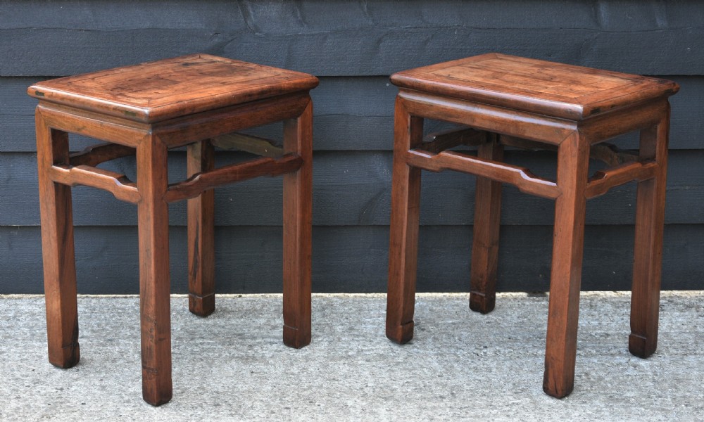 Lovely Pair Of Chinese Rosewood Side Tables C.1900 View VIII