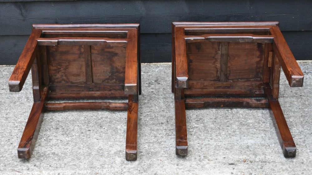 Lovely Pair Of Chinese Rosewood Side Tables C.1900 View IX