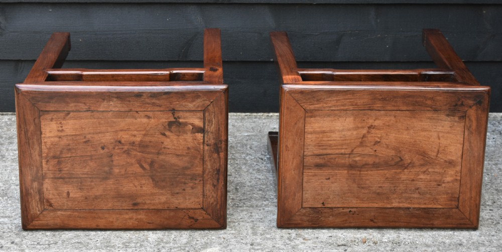 Lovely Pair Of Chinese Rosewood Side Tables C.1900 View X