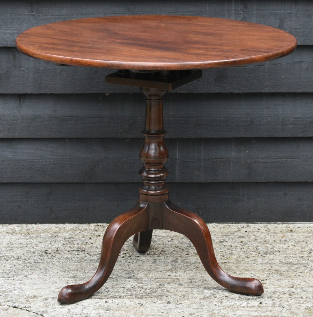 Lovely Georgian Mahogany Tilt Top Birdcage Tea Table C.1760