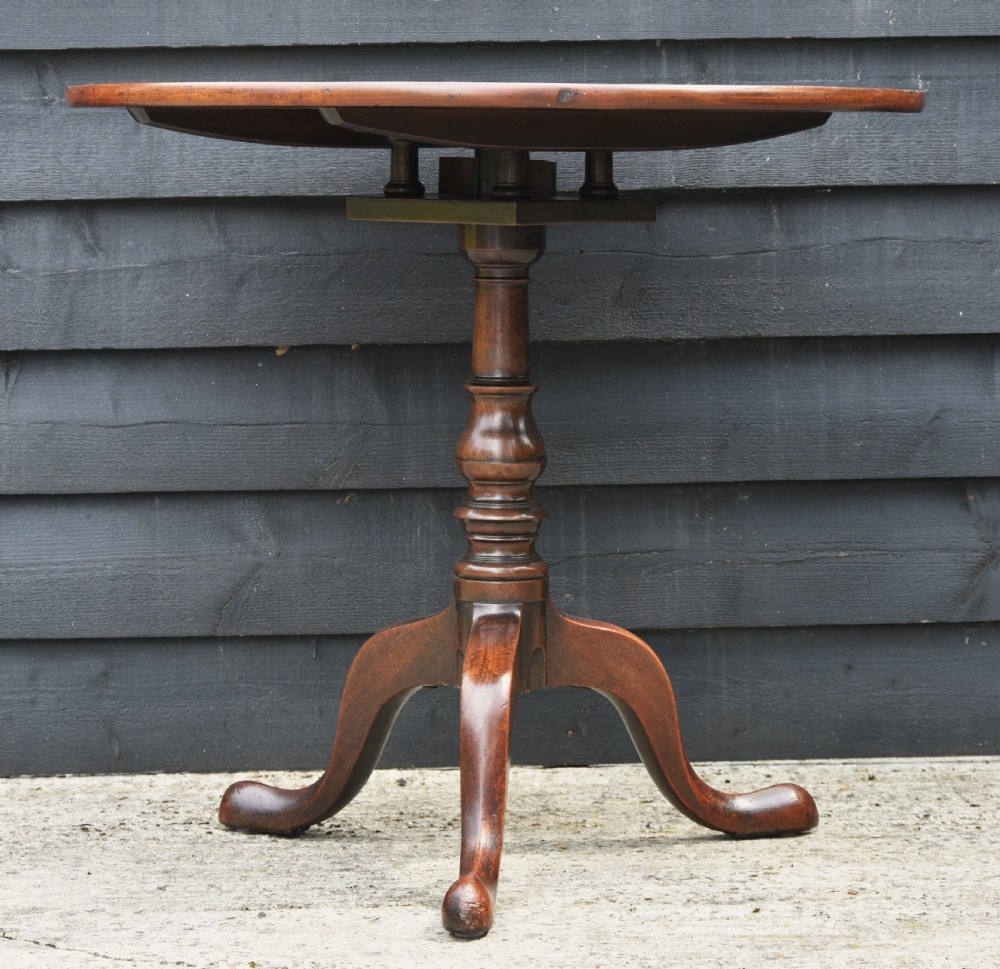 Lovely Georgian Mahogany Tilt Top Birdcage Tea Table C.1760 View II