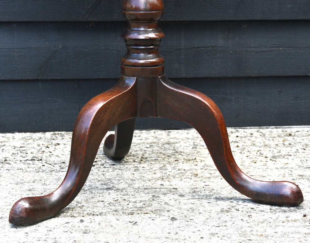 Lovely Georgian Mahogany Tilt Top Birdcage Tea Table C.1760 View VIII
