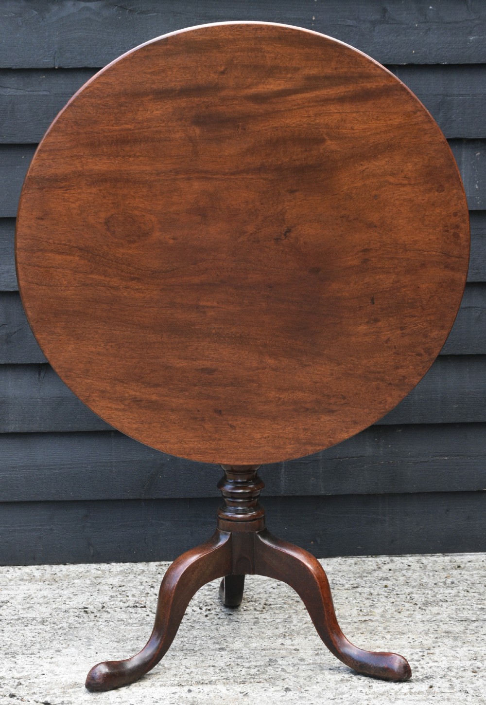 Lovely Georgian Mahogany Tilt Top Birdcage Tea Table C.1760 View IX