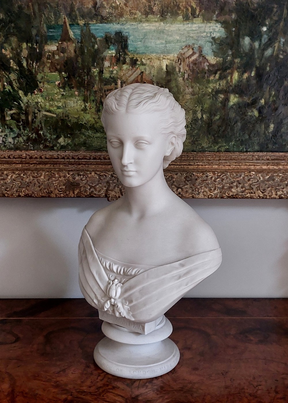 Beautiful Parian Bust Of Princess Alexandra By Copeland, From The Sculpture By Mary Thornycroft C.1863. View II