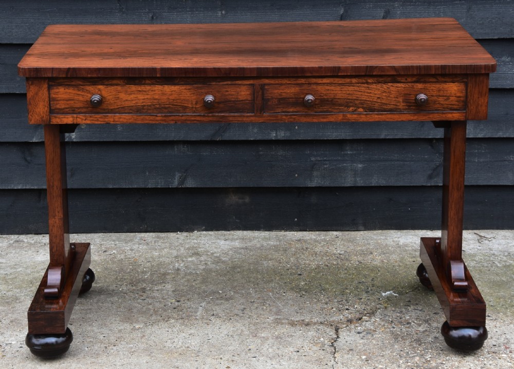 Regency Rosewood Library Desk, Excellent Quality C.1820. View II