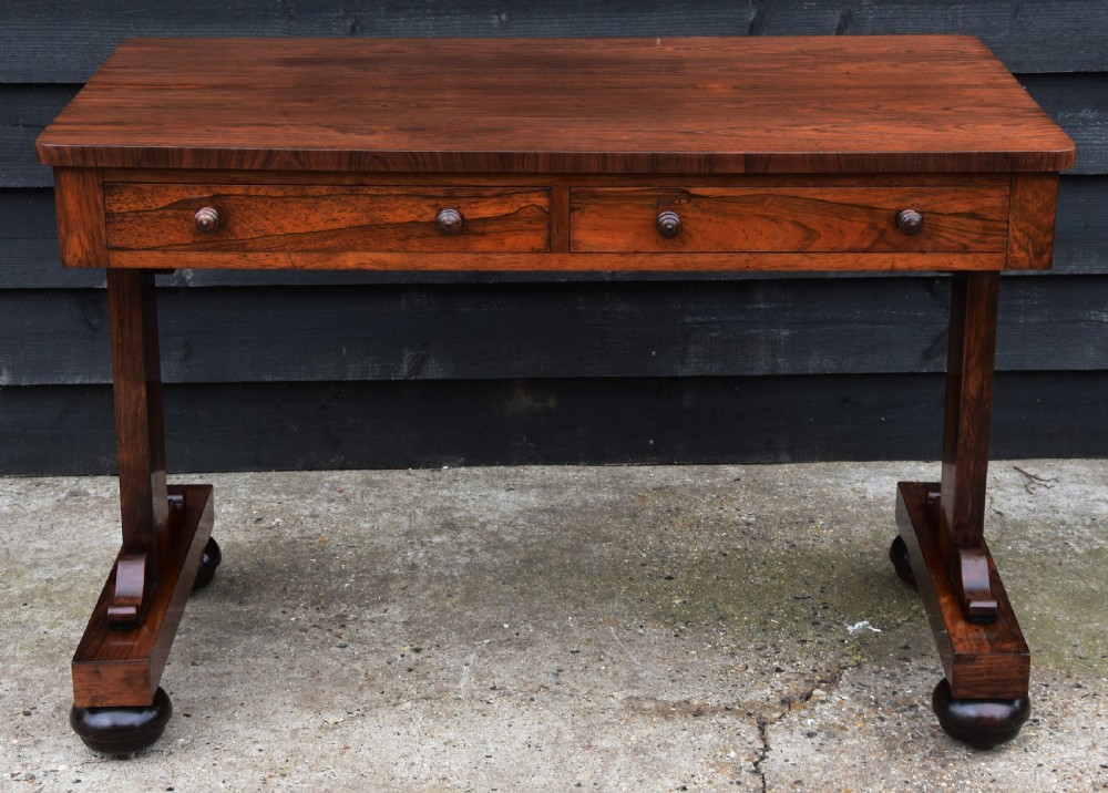 Regency Rosewood Library Desk, Excellent Quality C.1820. View VI