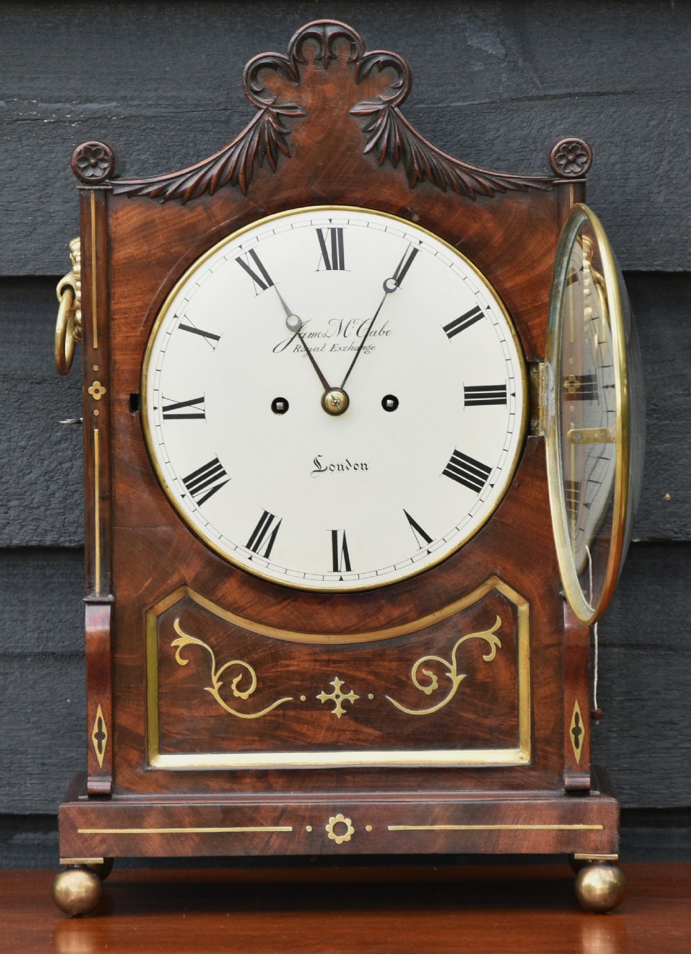 Fine Quality Regency Mahogany Bracket Clock, London, Fusee Movement. View V