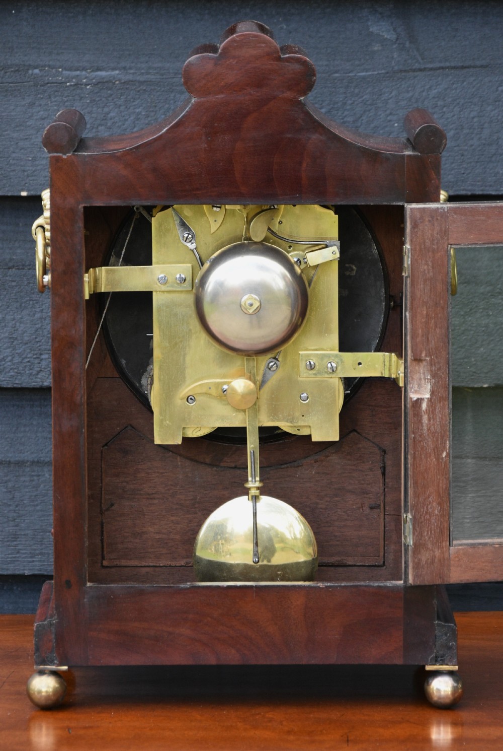 Fine Quality Regency Mahogany Bracket Clock, London, Fusee Movement. View IX