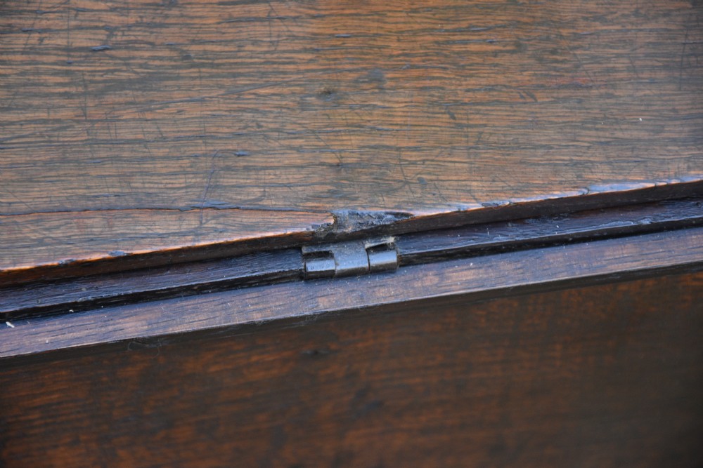 Lovely 18th Century Oak Box, Mule Chest, Small Proportions, C.1720. View VIII