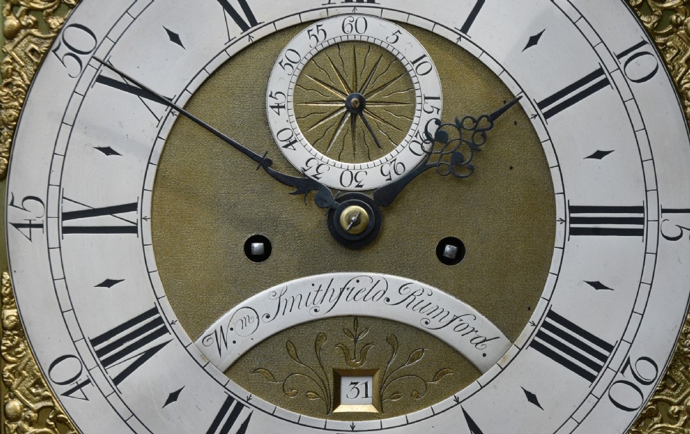 Superb 18th Century Walnut Longcase Clock By Smithfield Of Rumford C.1732. View X