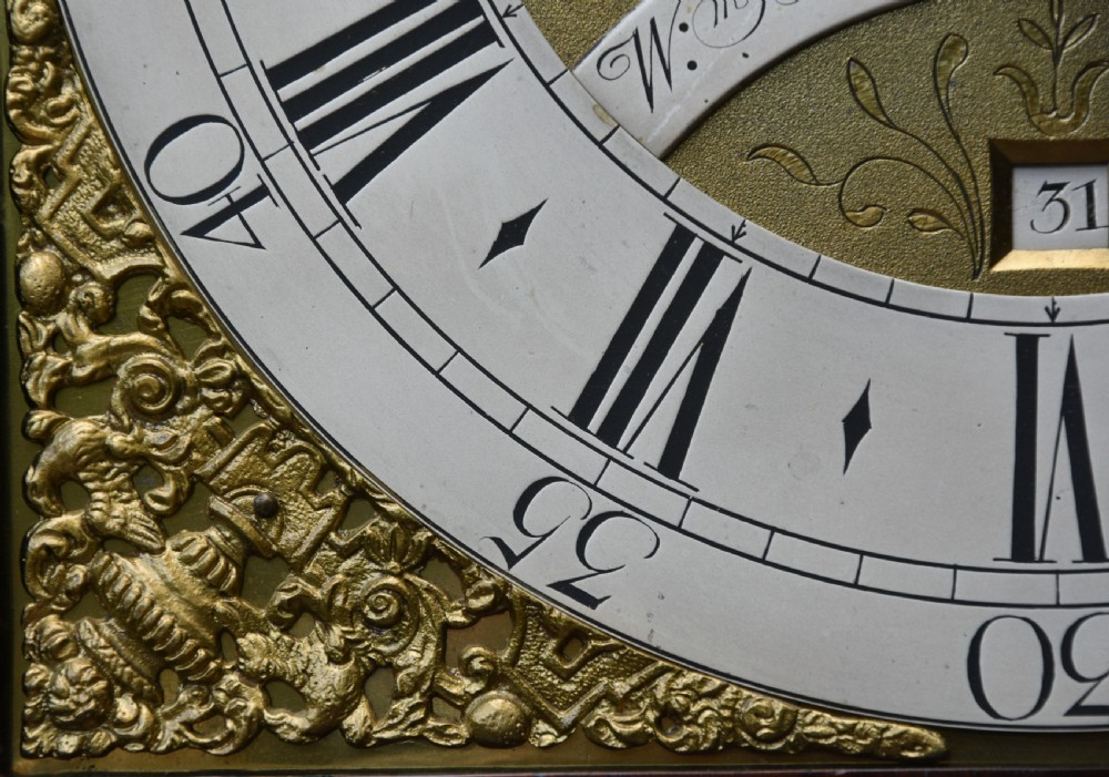 Superb 18th Century Walnut Longcase Clock By Smithfield Of Rumford C.1732. View XII
