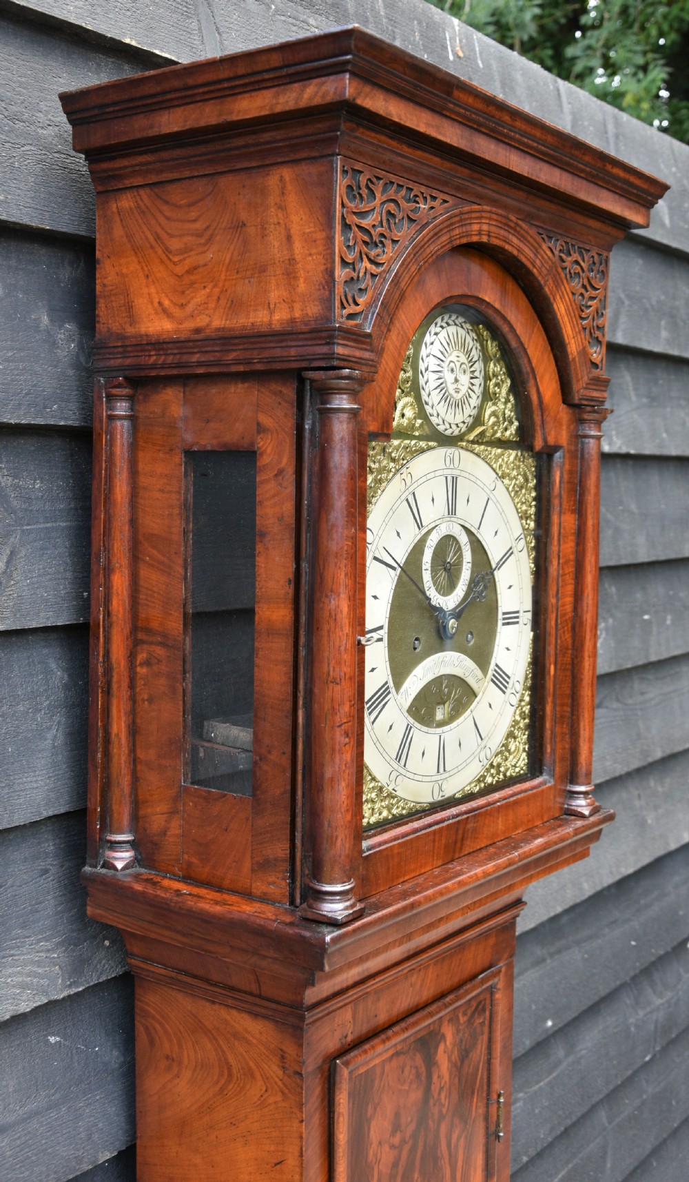 Superb 18th Century Walnut Longcase Clock By Smithfield Of Rumford C.1732. View XIV