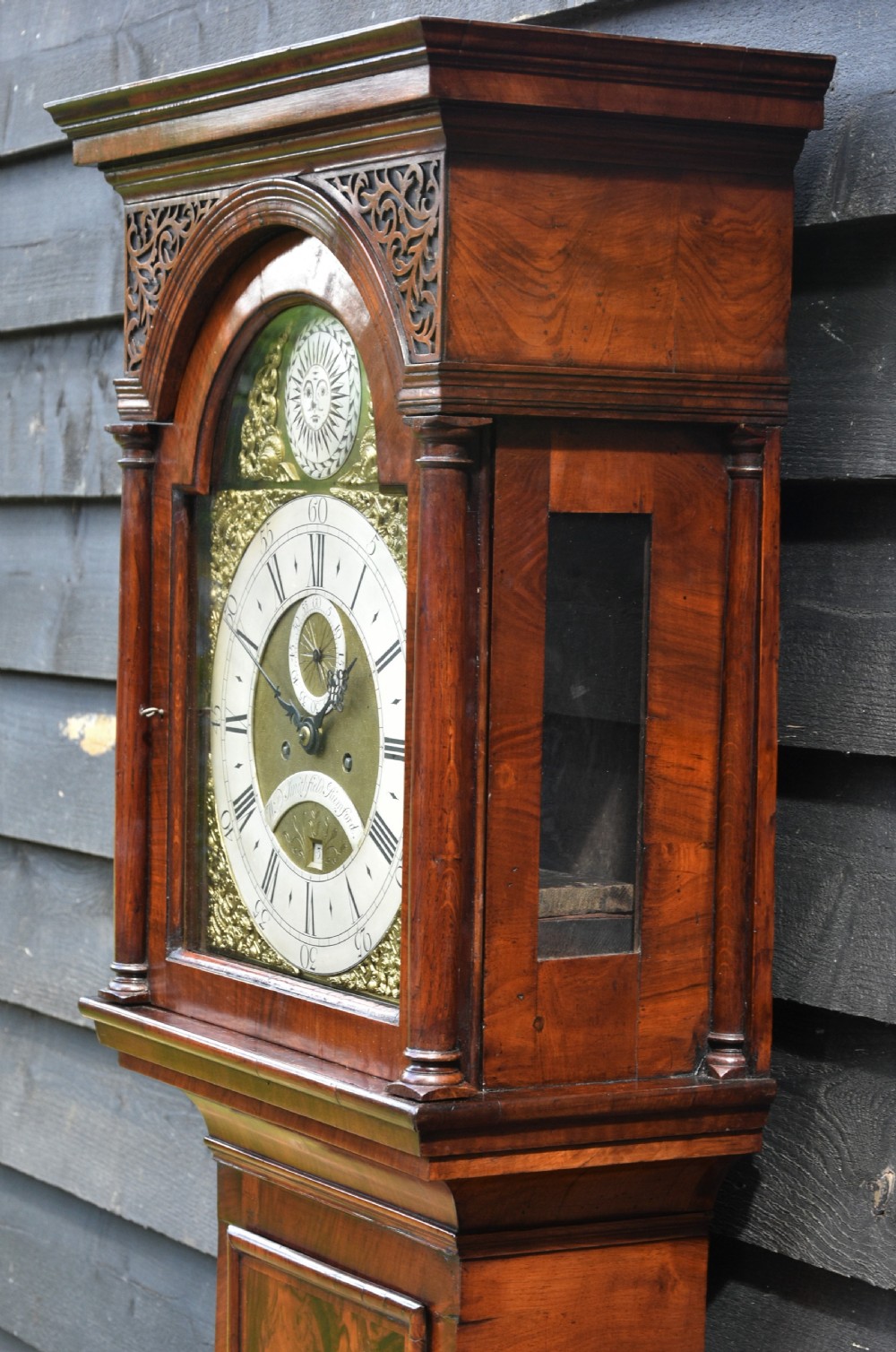 Superb 18th Century Walnut Longcase Clock By Smithfield Of Rumford C.1732. View XVI