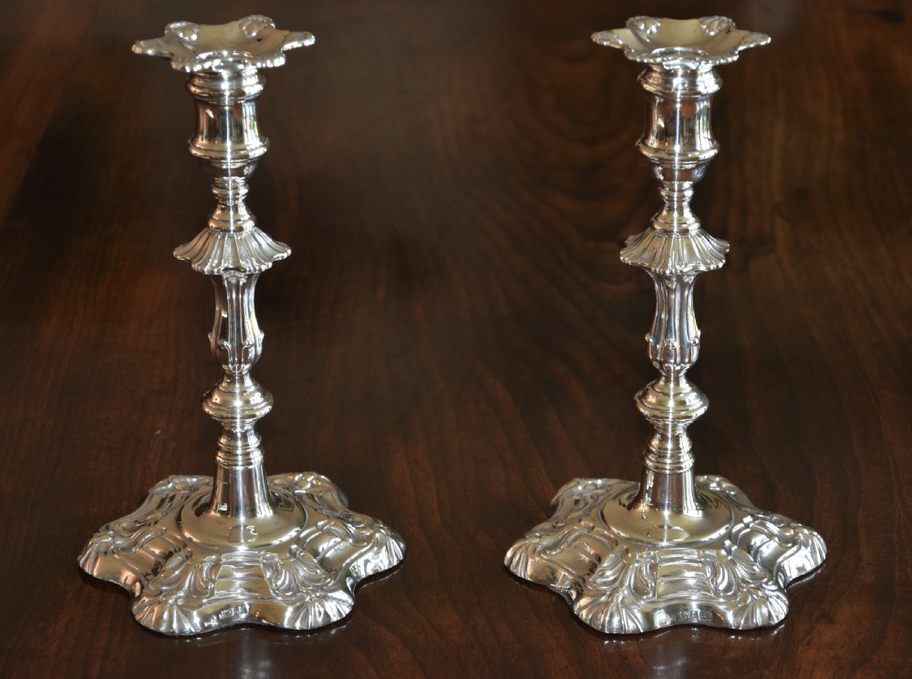 Stunning Pair Of Silver Candlesticks, Early 19th Century, Hallmarked Sheffield. View VI