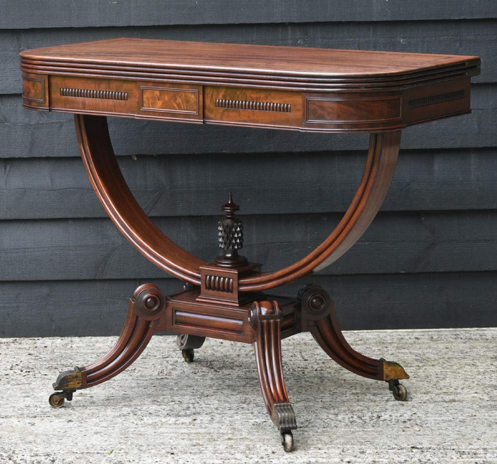 Outstanding Regency Mahogany Tea Table C.1820 Superb Quality. View XI