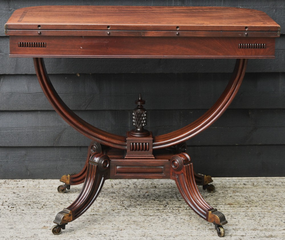 Outstanding Regency Mahogany Tea Table C.1820 Superb Quality. View XII