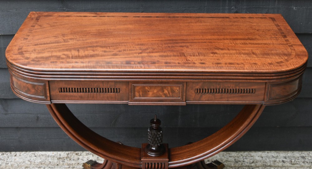 Outstanding Regency Mahogany Tea Table C.1820 Superb Quality. View XIII