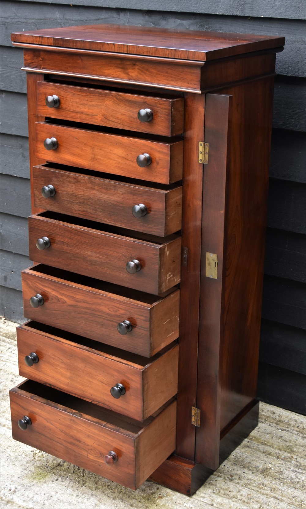 Superb Quality Regency Rosewood Wellington Chest C.1820. View V