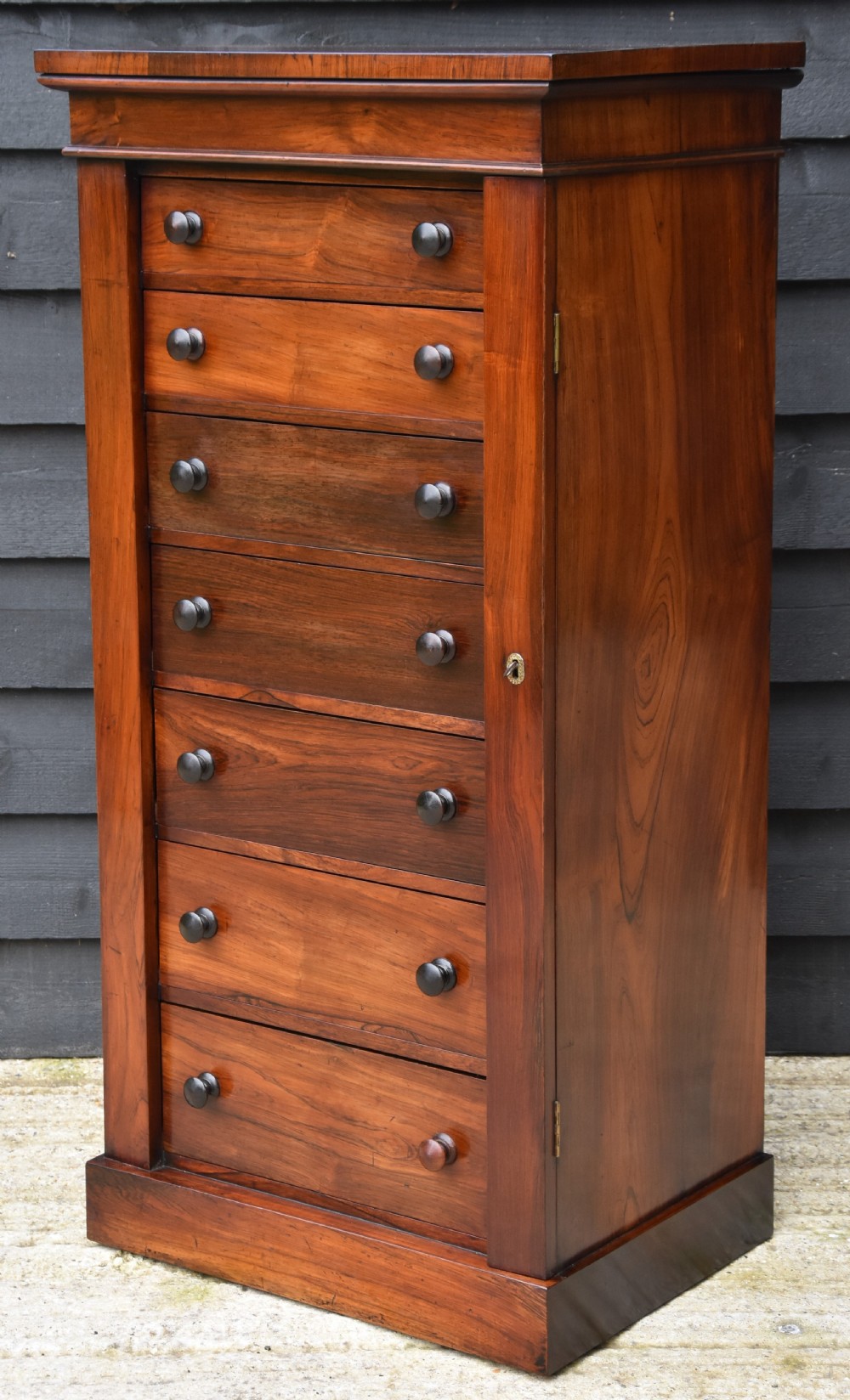Superb Quality Regency Rosewood Wellington Chest C.1820. View VIII