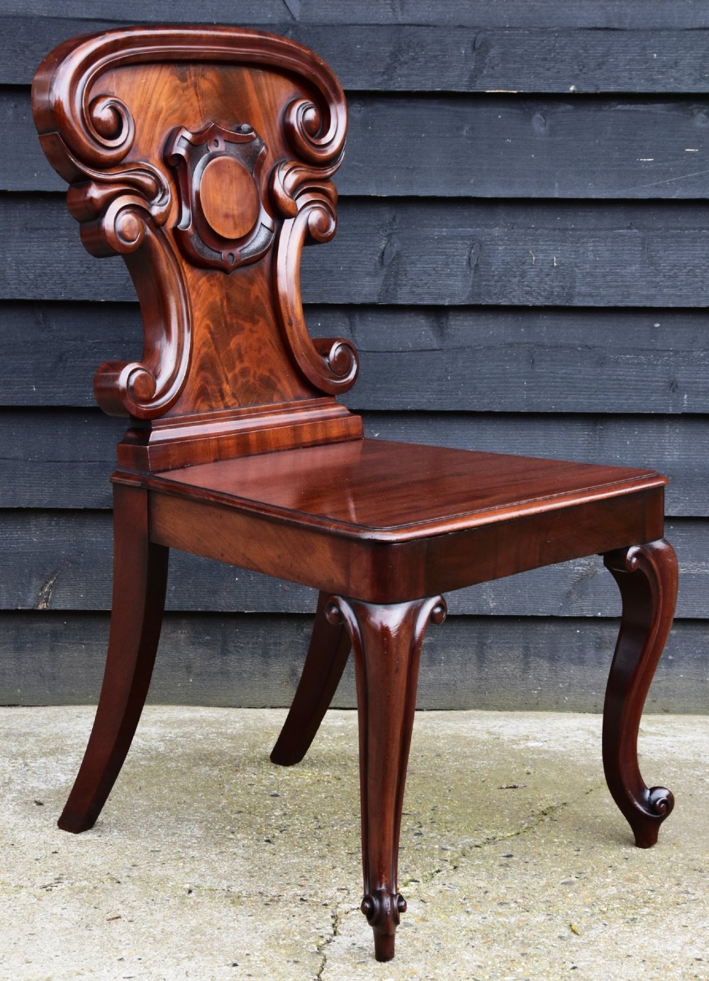 Outstanding Large 19th Century Mahogany Hall Chair C.1830