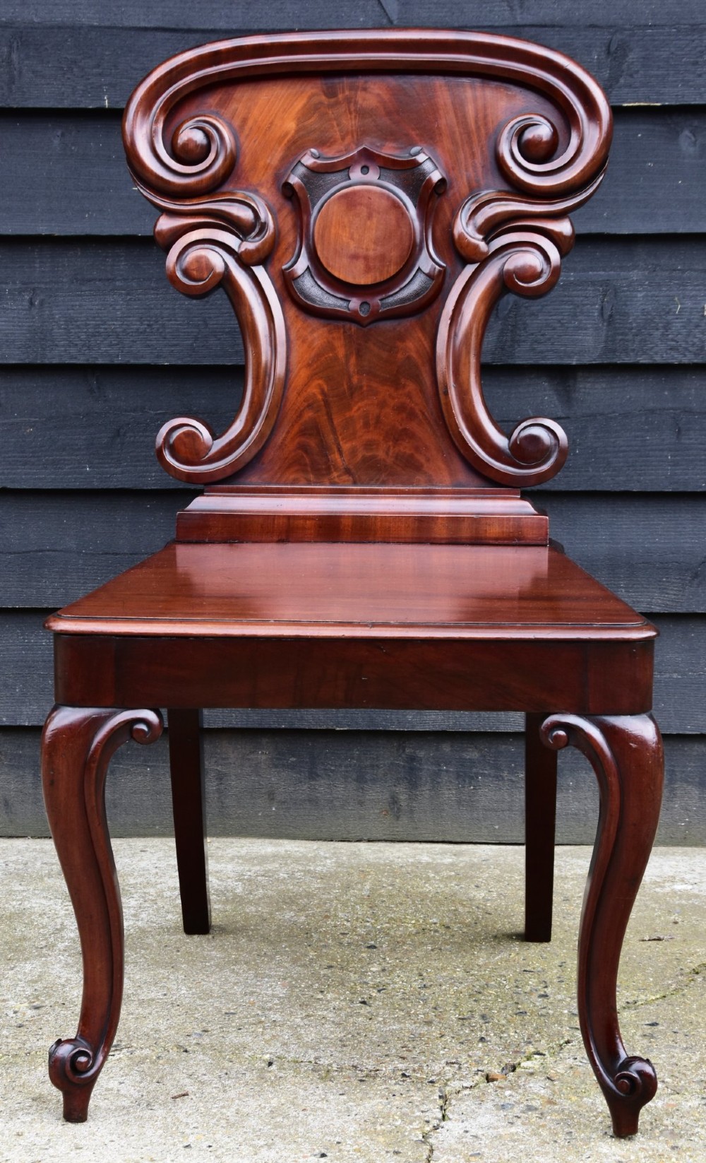 Outstanding Large 19th Century Mahogany Hall Chair C.1830 View II