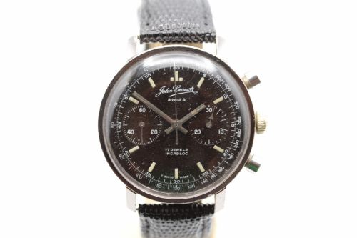 JOHN CROUCH CHRONOGRAPH 248 LANDERON MOVEMENT WRIST WATCH - ADDITIONAL PHOTO 3