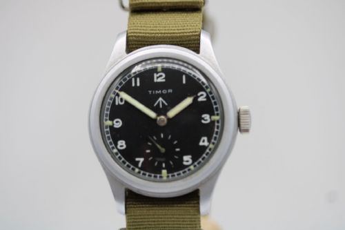 timor www dirty dozen british military watch ww2 era relumed 36mm - CATEGORY: ANTIQUE WATCHES - DATED 1940