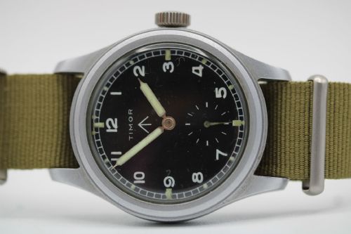 TIMOR WWW DIRTY DOZEN BRITISH MILITARY WATCH WW2 ERA RELUMED 36MM - ADDITIONAL PHOTO 7