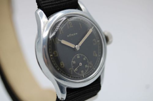 BUREN DH GERMAN MILITARY WATCH WWII 1940S AUTHENTIC 35MM VINTAGE MANUAL WIND TOOL WATCH - ADDITIONAL PHOTO 4