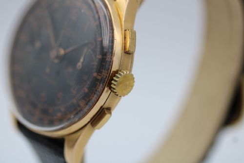 VINTAGE TITUS 18K GOLD CHRONOGRAPH 1950S CLASSIC WATCH - ADDITIONAL PHOTO 5