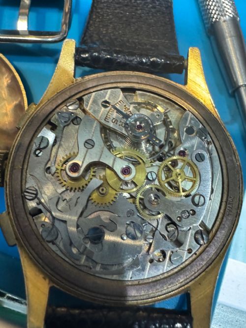 VINTAGE TITUS 18K GOLD CHRONOGRAPH 1950S CLASSIC WATCH - ADDITIONAL PHOTO 15