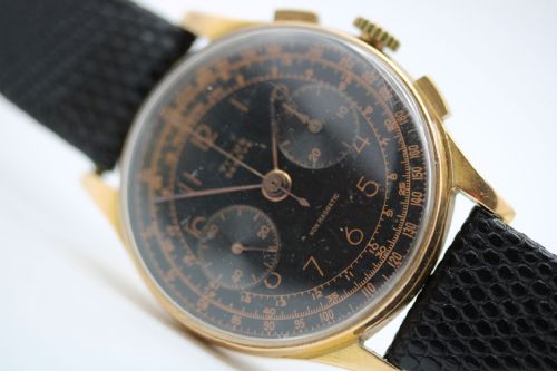 VINTAGE TITUS 18K GOLD CHRONOGRAPH 1950S CLASSIC WATCH - ADDITIONAL PHOTO 16