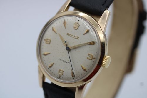 VINTAGE ROLEX PRECISION 9CT YELLOW GOLD MANUAL WIND WATCH 1960S SERVICED - ADDITIONAL PHOTO 3