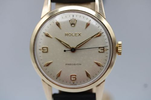 VINTAGE ROLEX PRECISION 9CT YELLOW GOLD MANUAL WIND WATCH 1960S SERVICED - ADDITIONAL PHOTO 4
