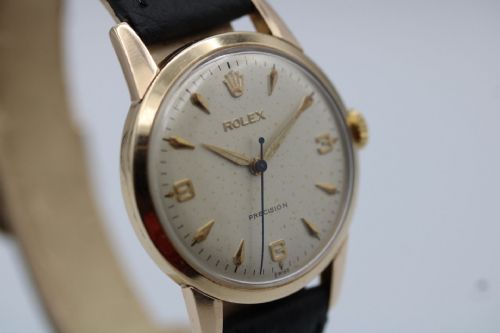 VINTAGE ROLEX PRECISION 9CT YELLOW GOLD MANUAL WIND WATCH 1960S SERVICED - ADDITIONAL PHOTO 5