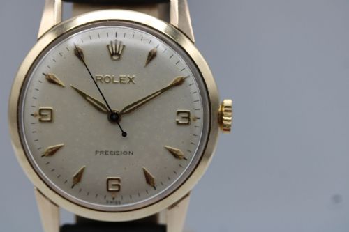 VINTAGE ROLEX PRECISION 9CT YELLOW GOLD MANUAL WIND WATCH 1960S SERVICED - ADDITIONAL PHOTO 7