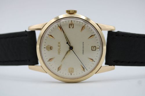 VINTAGE ROLEX PRECISION 9CT YELLOW GOLD MANUAL WIND WATCH 1960S SERVICED - ADDITIONAL PHOTO 9