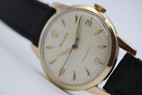 VINTAGE ROLEX PRECISION 9CT YELLOW GOLD MANUAL WIND WATCH 1960S SERVICED - ADDITIONAL PHOTO 13