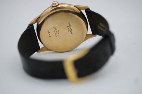 BAUME MERCIER VINTAGE 1950S 18CT YELLOW GOLD SALMON DIAL MANUAL WIND WATCH - ADDITIONAL PHOTO 11