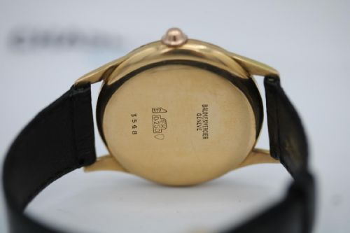 BAUME MERCIER VINTAGE 1950S 18CT YELLOW GOLD SALMON DIAL MANUAL WIND WATCH - ADDITIONAL PHOTO 27