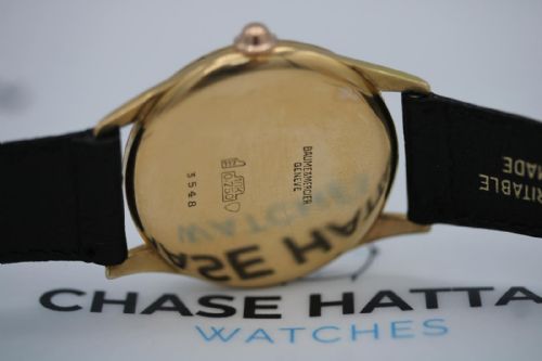 BAUME MERCIER VINTAGE 1950S 18CT YELLOW GOLD SALMON DIAL MANUAL WIND WATCH - ADDITIONAL PHOTO 29