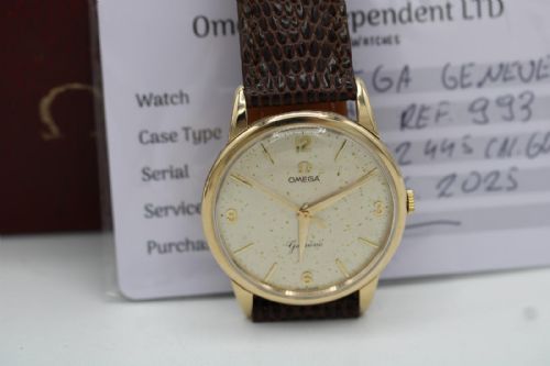OMEGA GENEVE 993 9CT GOLD 34MM 1961 CALIBRE 600 - ADDITIONAL PHOTO 2