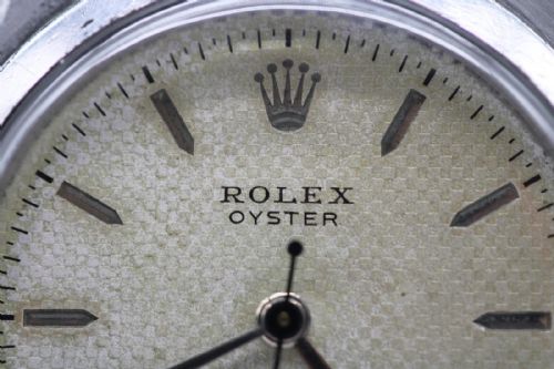 ROLEX OYSTERWATCH 1956 MANUAL WIND RARE CREAM LINEN DIAL ORIGINAL SALE PAPERS - ADDITIONAL PHOTO 4