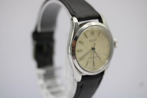 ROLEX OYSTERWATCH 1956 MANUAL WIND RARE CREAM LINEN DIAL ORIGINAL SALE PAPERS - ADDITIONAL PHOTO 6